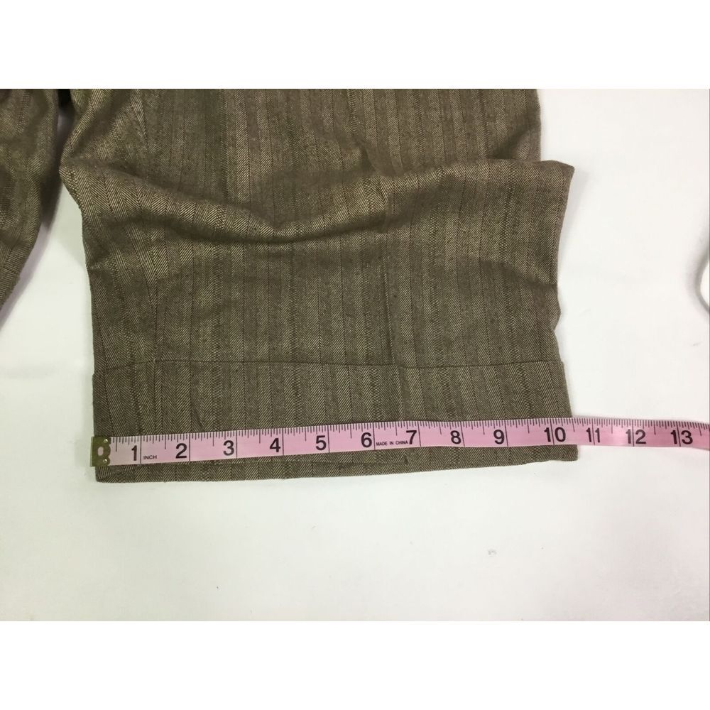 D.F.A.New York womens Shorts stretch cuffs Khaki tweed‎ Bermuda golf Size 14 - Picture 8 of 9